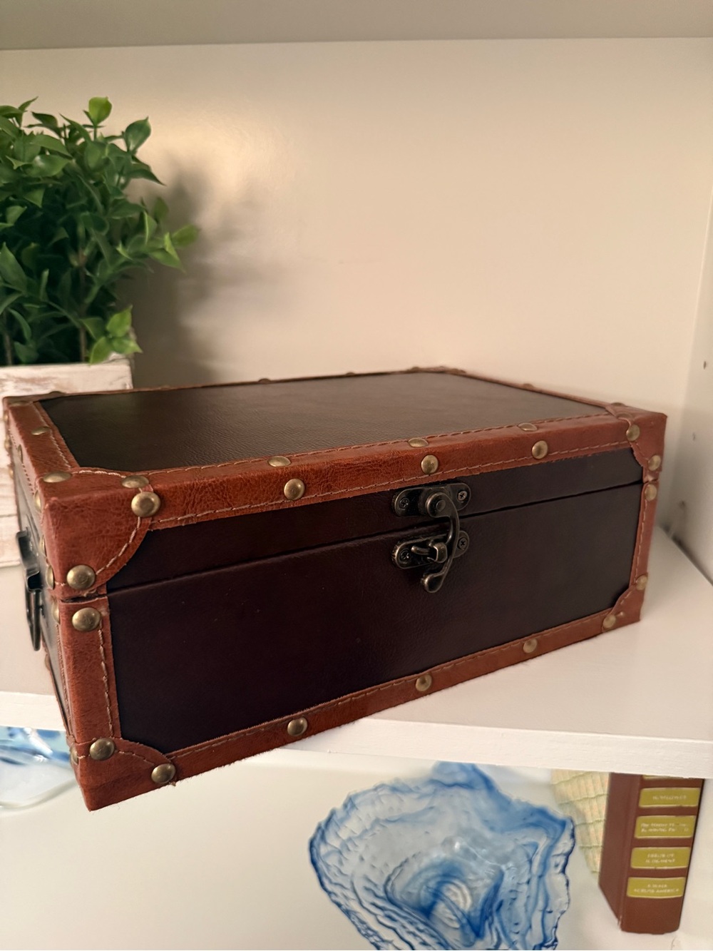 Brown Storage Small Chest Home Decor | Vintage Style